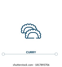 curry outline vector icon. simple element illustration. curry outline icon from editable thailand symbols concept. can be used for web and mobile
