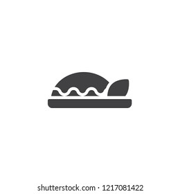 Icono de Vector de placa de curry. cartel plano lleno para concepto móvil y Diseño web. Icono sólido simple de comida asiática. Símbolo, ilustración del logotipo. Gráficos de Vector perfecto de píxeles