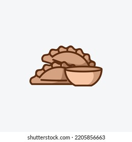 Curry Puff brown color simple and clean