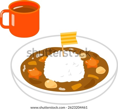 Curry rice served for children