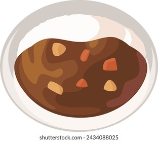 curry rice served over rice