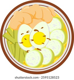 Curry Soup Indonesian Food Illustration
