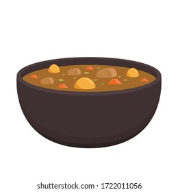 Curry vector. Curry in bowl vector. Japan food