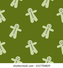 curse doll seamless pattern and background