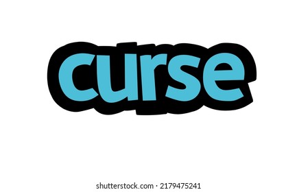 CURSE writing vector design on white background