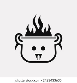 Cursed cauldron icon - Simple Vector Illustration