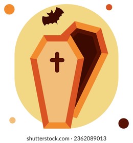 Cursed Coffin icon illustration, for uiux, infographic, etc