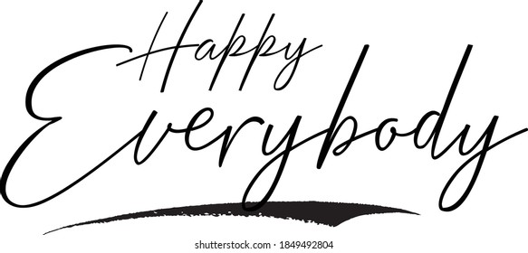 Cursive Calligraphy Black Color Text On White Background 