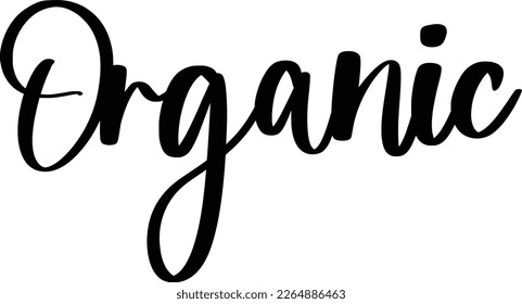 Cursive Calligraphy Text Lettering Organic