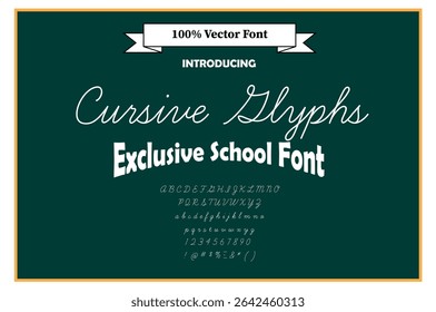 CURSIVE GLYPHS | Back to School Fonts | Dotted, Cursive, Handwriting, Tracing and Educational Classroom Fonts for Kids and Teachers