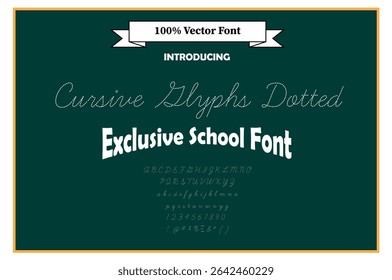 CURSIVE GLYPHS DOTTED | Back to School Fonts | Dotted, Cursive, Handwriting, Tracing and Educational Classroom Fonts for Kids and Teachers