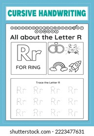 Cursive Handwriting Worksheet for kids