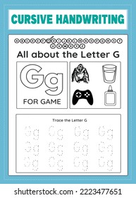 Cursive Handwriting Worksheet for kids
