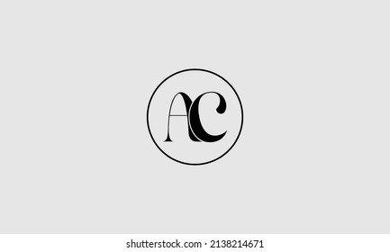 Cursive letter AC creative icon design
