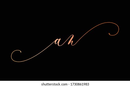 an Cursive Letter Initial Logo Design, Vector Template