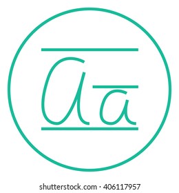Kursiv buchstabiert ein Zeilensymbol.