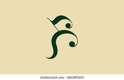 Cursive Letter P Initial Logo Concept, Vector Template. Vector Design Of Letter P For Logo Design, Business, Natural Products, Personal Branding, Etc.
