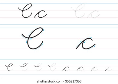 Cursive Letters For Learning To Write. Cc