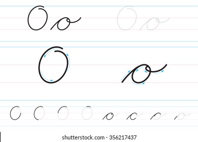 Cursive Letters Learning Write Ss Stock Vector (Royalty Free) 356217500 ...