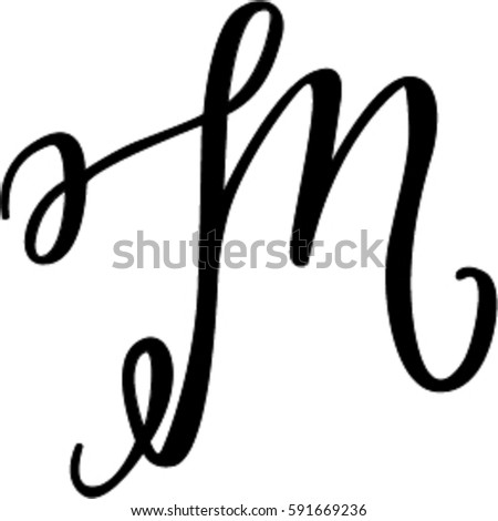 Download Cursive M Stock Vector (Royalty Free) 591669236 - Shutterstock