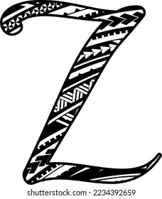 CURSIVE MAORI MANDALA ALPHABET LETTERS