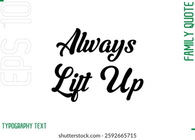 Cursive Modern Typography Text Family Caption For Banners