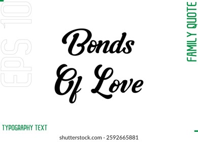 Cursive Modern Typography Text Family Caption For Banners