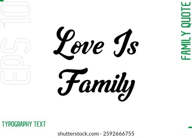 Cursive Modern Typography Text Family Caption For Banners