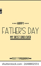 Cursive Text Typography Of Happy Father's Day Vertical Template Image