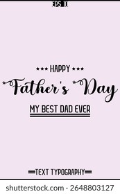 Cursive Text Typography Of Happy Father's Day Vertical Template Image