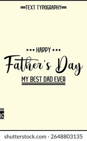 Cursive Text Typography Of Happy Father's Day Vertical Template Image