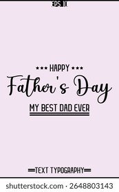 Cursive Text Typography Of Happy Father's Day Vertical Template Image