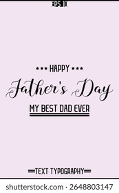 Cursive Text Typography Of Happy Father's Day Vertical Template Image