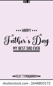 Cursive Text Typography Of Happy Father's Day Vertical Template Image