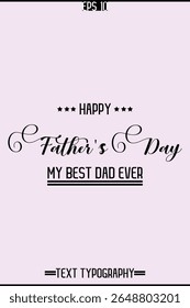 Cursive Text Typography Of Happy Father's Day Vertical Template Image