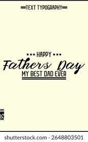 Cursive Text Typography Of Happy Father's Day Vertical Template Image