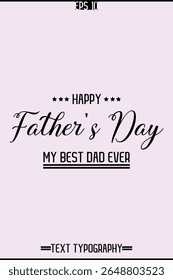 Cursive Text Typography Of Happy Father's Day Vertical Template Image