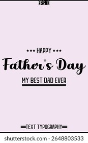 Cursive Text Typography Of Happy Father's Day Vertical Template Image