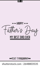 Cursive Text Typography Of Happy Father's Day Vertical Template Image