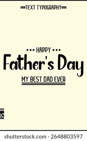 Cursive Text Typography Of Happy Father's Day Vertical Template Image