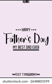 Cursive Text Typography Of Happy Father's Day Vertical Template Image