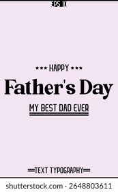 Cursive Text Typography Of Happy Father's Day Vertical Template Image
