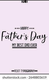 Cursive Text Typography Of Happy Father's Day Vertical Template Image