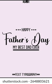 Cursive Text Typography Of Happy Father's Day Vertical Template Image