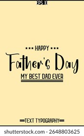 Cursive Text Typography Of Happy Father's Day Vertical Template Image