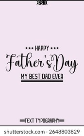Cursive Text Typography Of Happy Father's Day Vertical Template Image