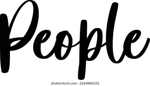 Cursive Typography Text Lettering People 