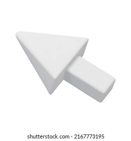 Icono del cursor 3d. Símbolo gráfico de un ratón de computadora. Objeto aislado en un fondo transparente