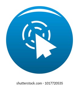 Cursor app icon vector blue circle isolated on white background 