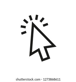 Cursor arrow, clicking icon